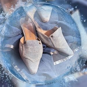 Vintage denim Emilio Bertolini heels 9m